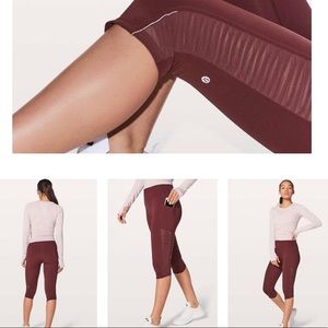 Lululemon Sharp Turns Crop in Redwood